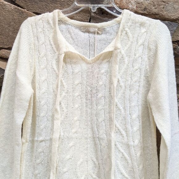 NWT PRANA Shelby Poncho Knit Top Cream L - Picture 3 of 9